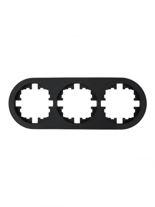 Рамка 3-м OSEN горизонт. круглая черн. бархат LEZARD 744-4200-148 744-4200-148