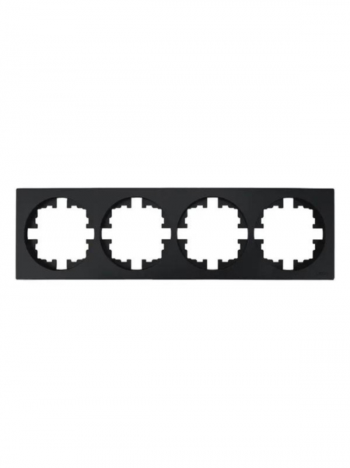 Рамка 4-м OSEN горизонт. квадрат механизм черн. бархат LEZARD 743-4200-149 743-4200-149