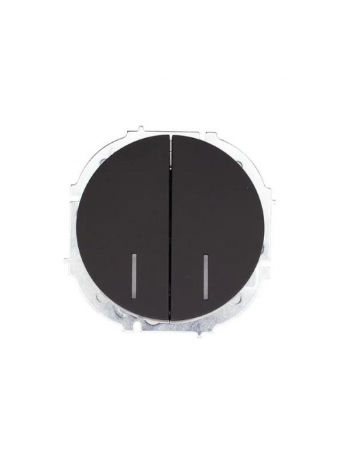 Выключатель 2-кл. СП OSEN 10А IP20 с подсветкой механизм черн. бархат LEZARD 743-4288-112 743-4288-112