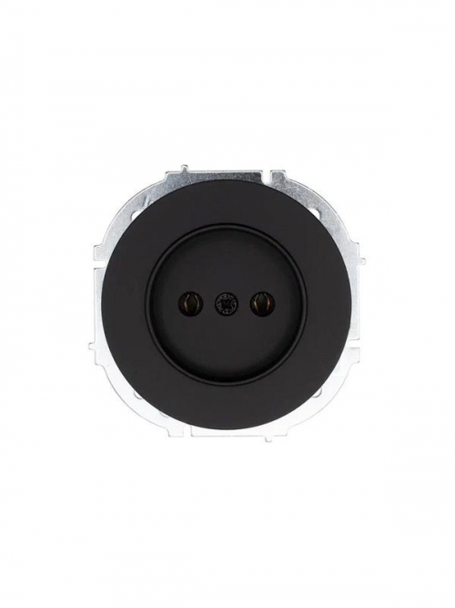 Розетка 1-м СП OSEN без заземл. ПБТ механизм черн. бархат LEZARD 743-4288-121B 743-4288-121B