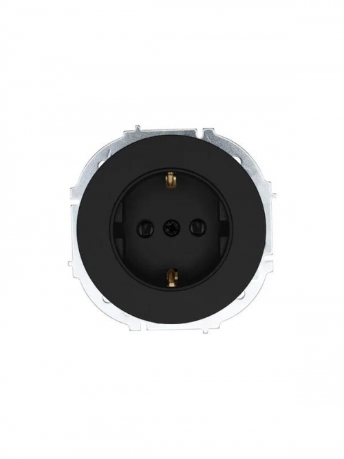 Розетка 1-м OSEN IP20 16А с защ. шторками ПБТ механизм черн. бархат LEZARD 743-4288-124B 743-4288-124B