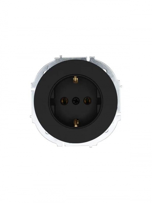 Розетка 1-м OSEN IP20 16А с заземл. ПБТ механизм черн. бархат LEZARD 743-4288-122B 743-4288-122B