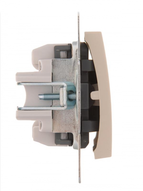 Выключатель 2-кл. 1п СП Karina 10А IP20 механизм крем. LEZARD 707-0388-101 707-0388-101