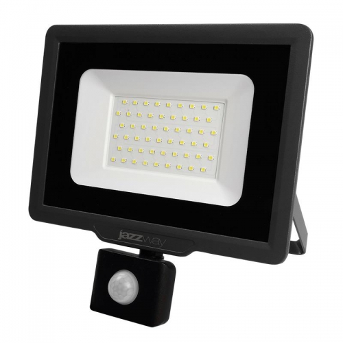 Прожектор светодиодный PFL-C3 SENSOR 50Вт 6500К IP65 закален. прозр. стекло JazzWay 5026940A 5026940A
