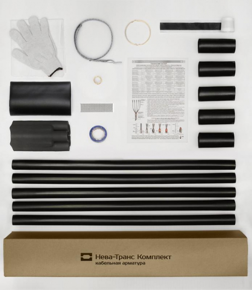 Муфта кабельная концевая внутр. установки 1кВ ПКВТпб 5х(70-120мм) без наконеч. Нева-Транс Комплект 22020019 22020019