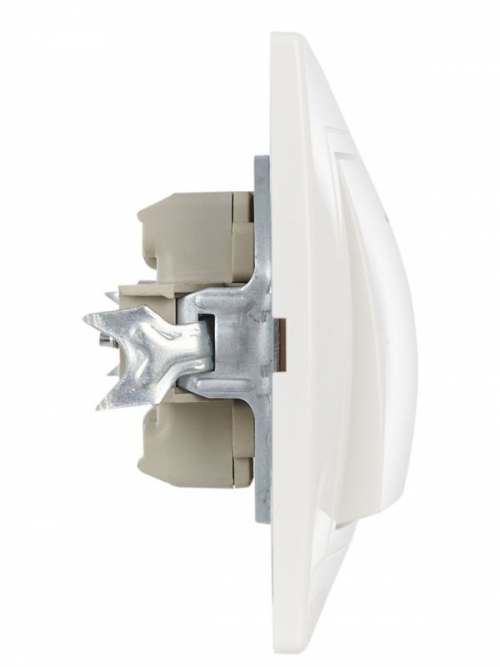 Выключатель 1-кл. СП КВАРТА с инд. 10А IP20 ВС10-1-1-КБ бел. ИЭК EVK11-K01-10-DM EVK11-K01-10-DM