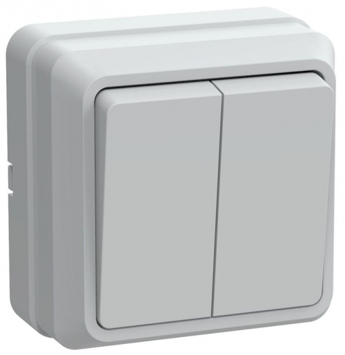 Выключатель 2-кл. ОП ОКТАВА 10А 250В бел. IP20 ВС20-2-0-ОБ ИЭК EVO20-K01-10-DC EVO20-K01-10-DC