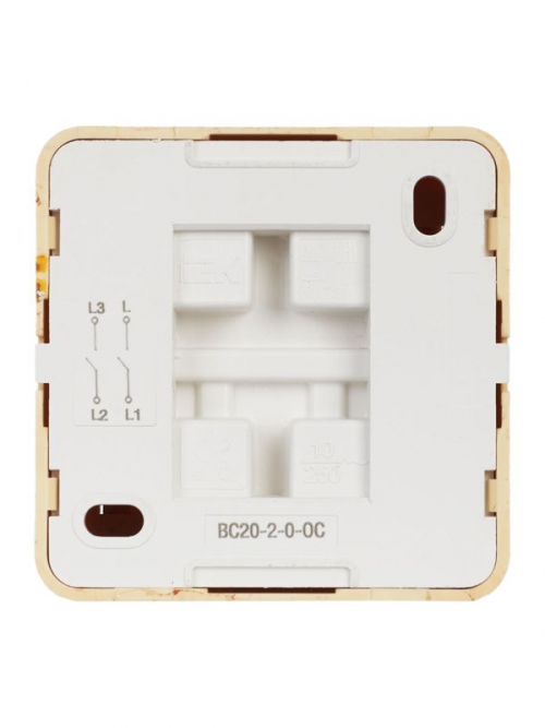 Выключатель 2-кл. ОП ОКТАВА 10А IP20 откр. уст. сосна ИЭК EVO20-K03-10-DC EVO20-K03-10-DC