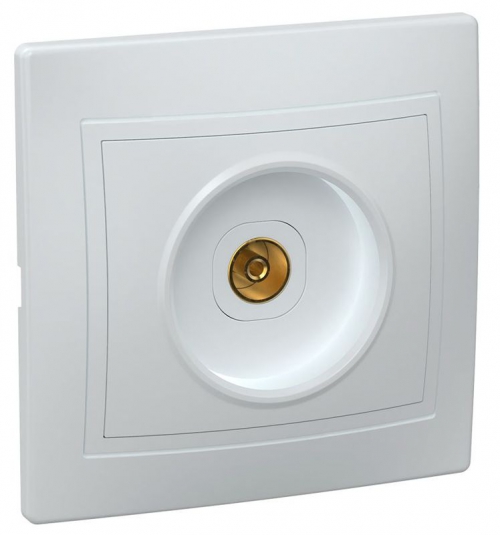 Розетка TV 1-м СП Кварта РТВ10-КБ IP20 бел. ИЭК EAK10-K01-DM EAK10-K01-DM