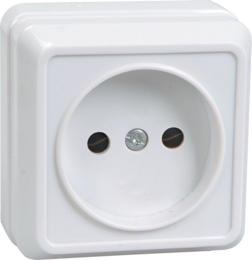 Розетка 1-м ОП Октава 10А IP20 без заземл. бел. ИЭК ERO10-K01-10-DC ERO10-K01-10-DC