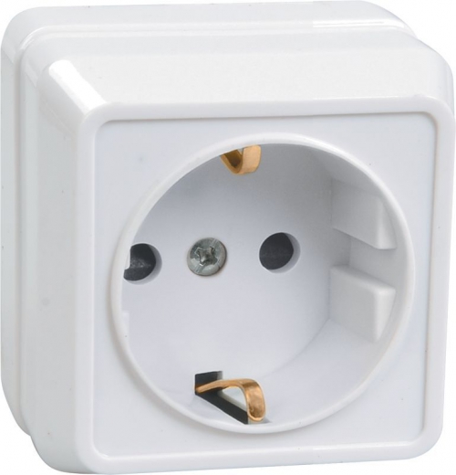 Розетка 1-м ОП Октава 16А РС20-3-ОБ с заземл. IP20 бел. ИЭК ERO11-K01-16-DC ERO11-K01-16-DC