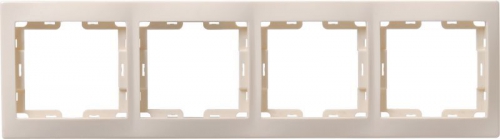 Рамка 4-м КВАРТА РГ-4-ККм горизонт. крем. ИЭК EMK40-K33-DM EMK40-K33-DM