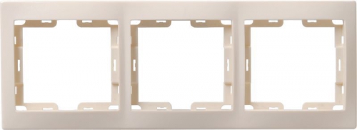 Рамка 3-м КВАРТА РГ-3-ККм горизонт. крем. ИЭК EMK30-K33-DM EMK30-K33-DM