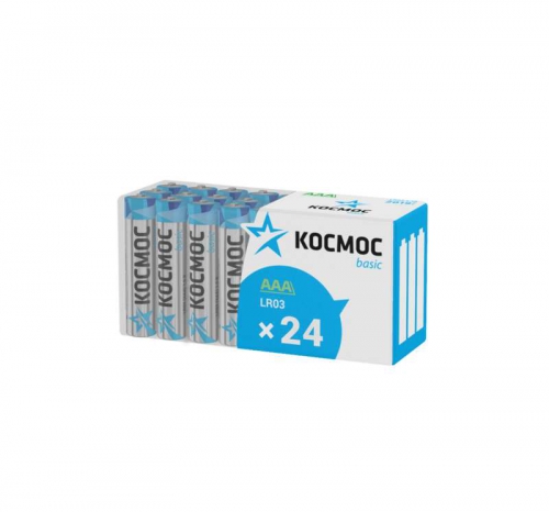 Элемент питания алкалиновый LR03 пласт. бокс (уп.24шт) Космос KOCLR03_24BOX KOCLR03_24BOX