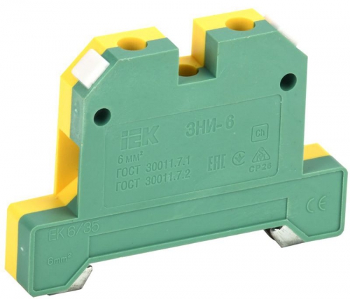 Зажим наборный ЗНИ-6PEN 6кв.мм (JXB-земля) IEK YZN20-006-K52 YZN20-006-K52