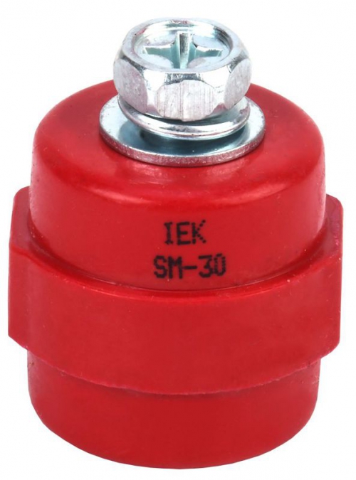 Изолятор SM30 (М8) силовой с болтом IEK YIS11-30-08-B YIS11-30-08-B