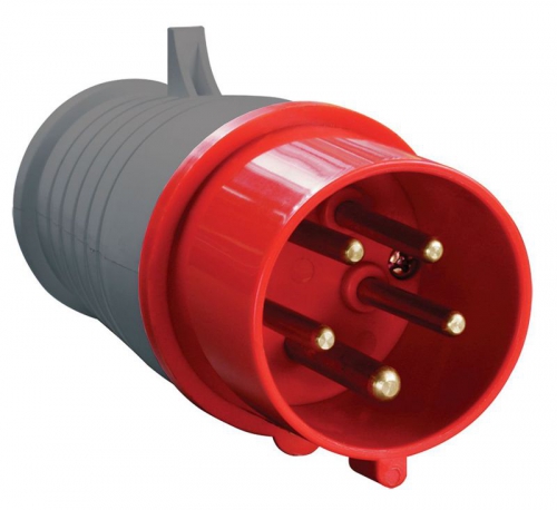 Вилка эл. каб. 16А 3P+PE+N 380В IP44 ССИ-015 IEK PSR02-016-5 PSR02-016-5