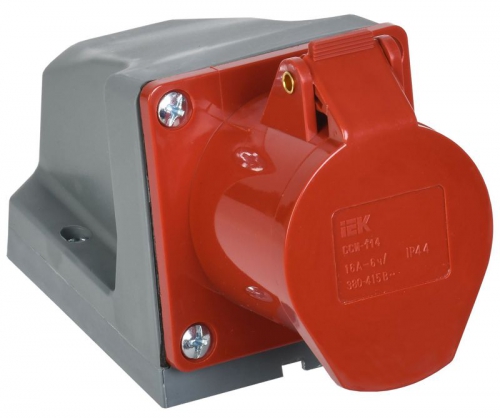Розетка ОП 16А 380В 3P+PЕ ССИ-114 IP44 ИЭК PSR12-016-4 PSR12-016-4