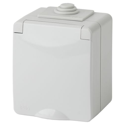 Розетка 1-м ОП Эра Эксперт 11-2601-03 16А IP65 250В 2P+E сер. Эра Б0035988 Б0035988