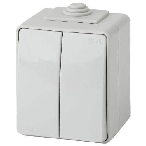 Выключатель 2-кл. ОП Эра Эксперт 10А IP65 11-1604-03 250В 10AX (10/100/1600) сер. Эра Б0035976 Б0035976