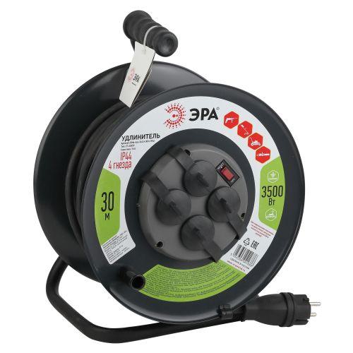 Удлинитель силовой RMx-4es-3x2.5-30m-IP44(KG) на метал. катушке с/з 4гнезда 30м КГ 3х2.5 Эра Б0043058 Б0043058