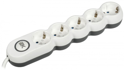 Удлинитель 5х3м с заземл. 16А 250В У05В UNO 2P+PE 3х1.5кв.мм IEK WYP53-16-05-03-ZK WYP53-16-05-03-ZK