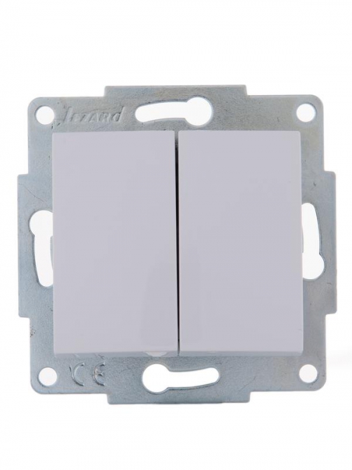 Механизм выключателя 2-кл. 1п СП Karina 10А IP20 бел. LEZARD 707-0288-101 707-0288-101