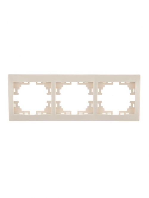 Рамка 3-м Mira горизонт. крем. LEZARD 701-0300-148 701-0300-148