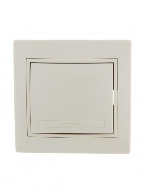 Выключатель 1-кл. СП Mira 10А IP20 со вставкой крем. LEZARD 701-0303-100 701-0303-100