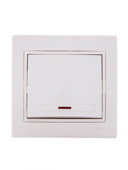 Выключатель 1-кл. СП Mira 10А IP20 с подсветкой со вставкой крем. LEZARD 701-0303-111 701-0303-111