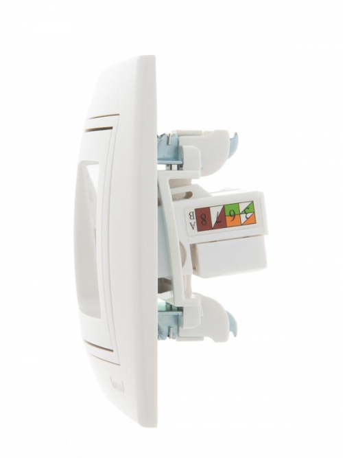 Розетка компьютерная 2-м СП Mira RJ45 бел./бел. LEZARD 701-0202-141 701-0202-141