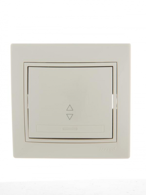 Переключатель проходной 1-кл. СП Mira 10А IP20 со вставкой крем. LEZARD 701-0303-105 701-0303-105