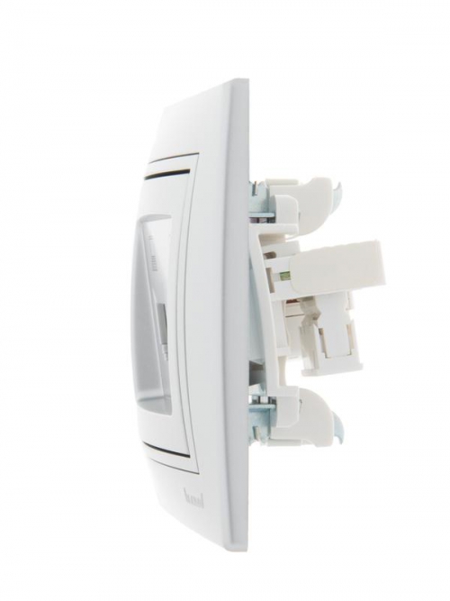 Розетка компьютерная + телефонная 2-м СП Mira RJ45 + RJ11 сер. метал. LEZARD 701-1010-143 701-1010-143