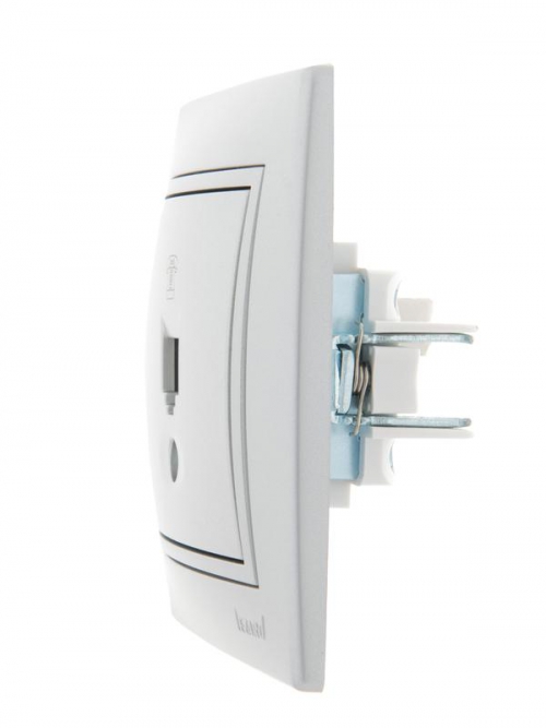 Розетка телефонная 1-м СП Mira RJ11 сер. метал. LEZARD 701-1010-137 701-1010-137