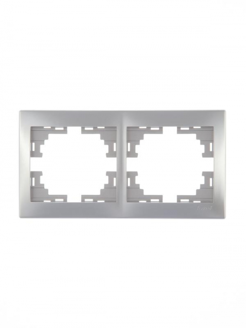 Рамка 2-м Mira горизонт. сер. метал. LEZARD 701-1000-147 701-1000-147