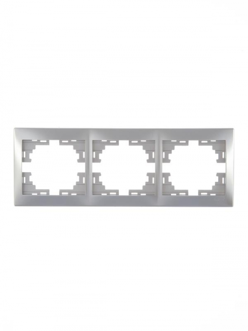 Рамка 3-м Mira горизонт. сер. метал. LEZARD 701-1000-148 701-1000-148