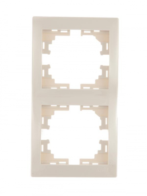 Рамка 2-м Mira вертикал. крем. LEZARD 701-0300-152 701-0300-152