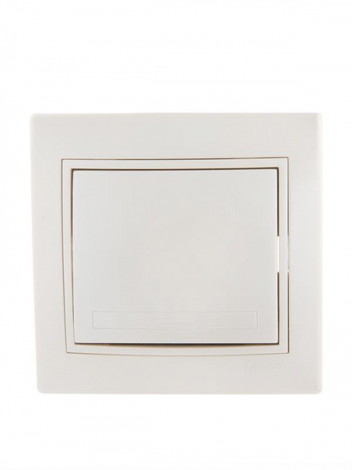 Выключатель 1-кл. СП Mira 10А IP20 со вставкой жемчуж./бел. перламутр. LEZARD 701-3030-100 701-3030-100