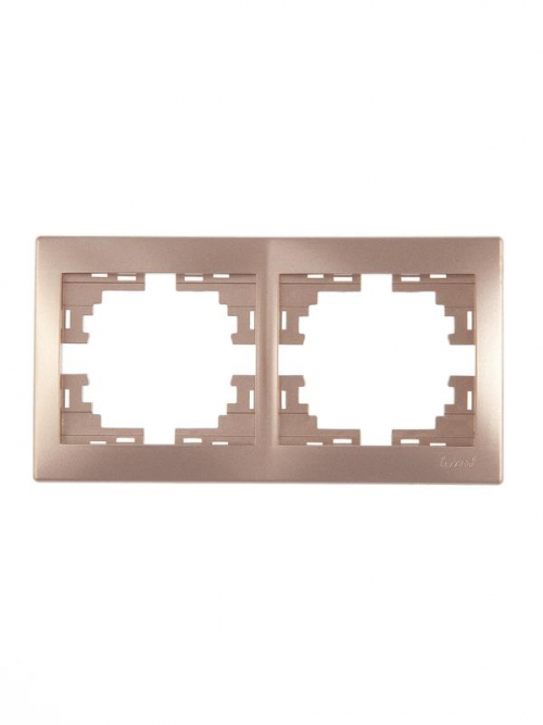 Рамка 2-м Mira вертикал. свет. корич. LEZARD 701-3100-152 701-3100-152