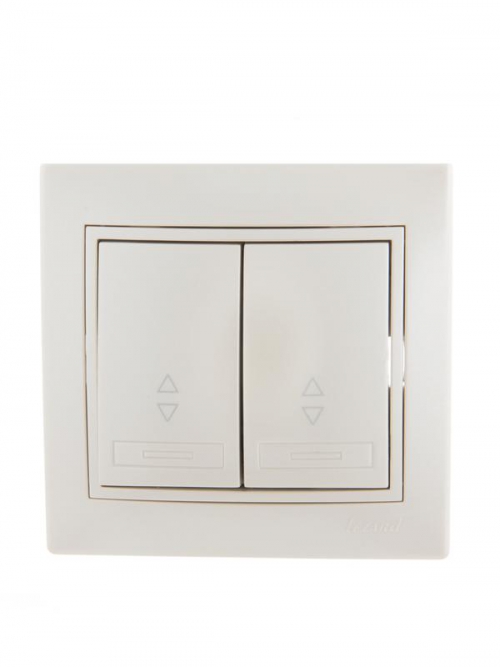 Переключатель проходной 2-кл. СП Mira 10А со вставкой жемчуж./бел. перламутр. LEZARD 701-3030-106 701-3030-106
