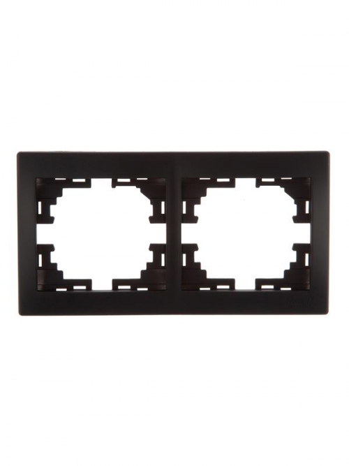Рамка 2-м Mira горизонт. черн. бархат LEZARD 701-4200-147 701-4200-147