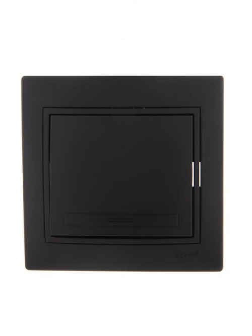 Выключатель 1-кл. 1п СП Mira 10А IP20 со вставкой черн. бархат LEZARD 701-4242-100 701-4242-100