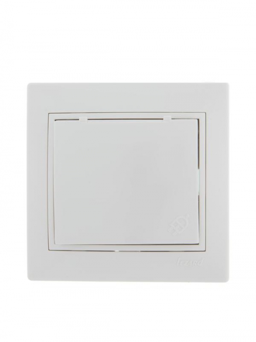 Розетка 1-м СП Mira 16А IP20 з/к, с крышкой с белой вставкой керамика бел. LEZARD 701-0202-123 701-0202-123