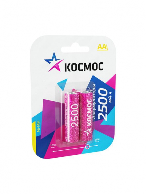 Аккумулятор AA/R6 NI-MN 2500мА.ч BP-2 (блист.2шт) Космос KOCR6NIMH2500MAH2BL KOCR6NIMH2500MAH2BL