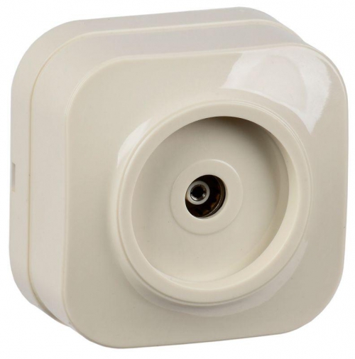 Розетка TV 1-м ОП GLORY РТВ20-ХК крем. IEK EAH10-K33 EAH10-K33