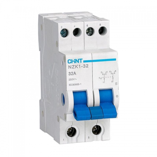 Переключатель модульный 2п 32А 3 полож. NZK1-32 (R) CHINT 643001 643001