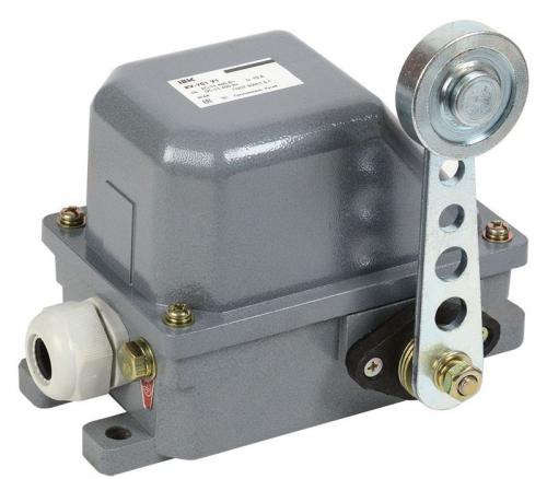 Выключатель концевой КУ-701 У1 рычаг с роликом 10А IP44 2 эл. цепи IEK KV-1-701-1 KV-1-701-1