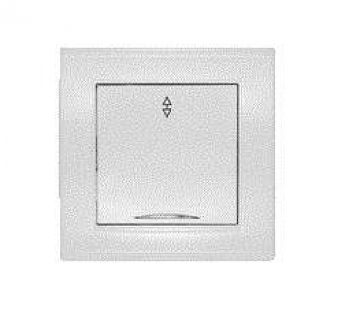 Переключатель проходной 1-кл. СП Бриллиант 10А IP20 с подсветкой бел. UNIVersal 7947380 7947380