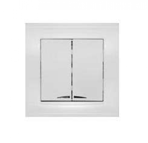 Выключатель 2-кл. СП Бриллиант 10А IP20 с подсветкой бел. UNIVersal 7947410 7947410