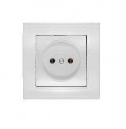 Розетка 1-м СП Бриллиант 16А IP20 без заземл. бел. UNIVersal 7947588 7947588
